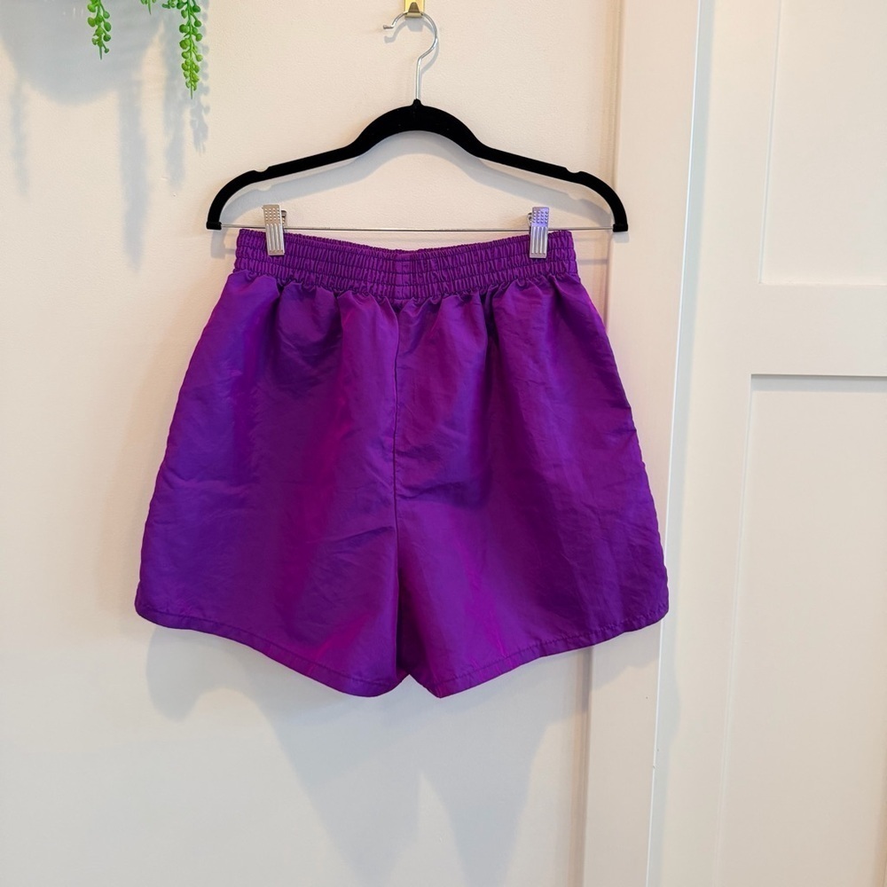 Pacific Connections Vintage 80's Neon Purple Pull On Shorts 3" Inseam Size Large - Picture 5 of 10